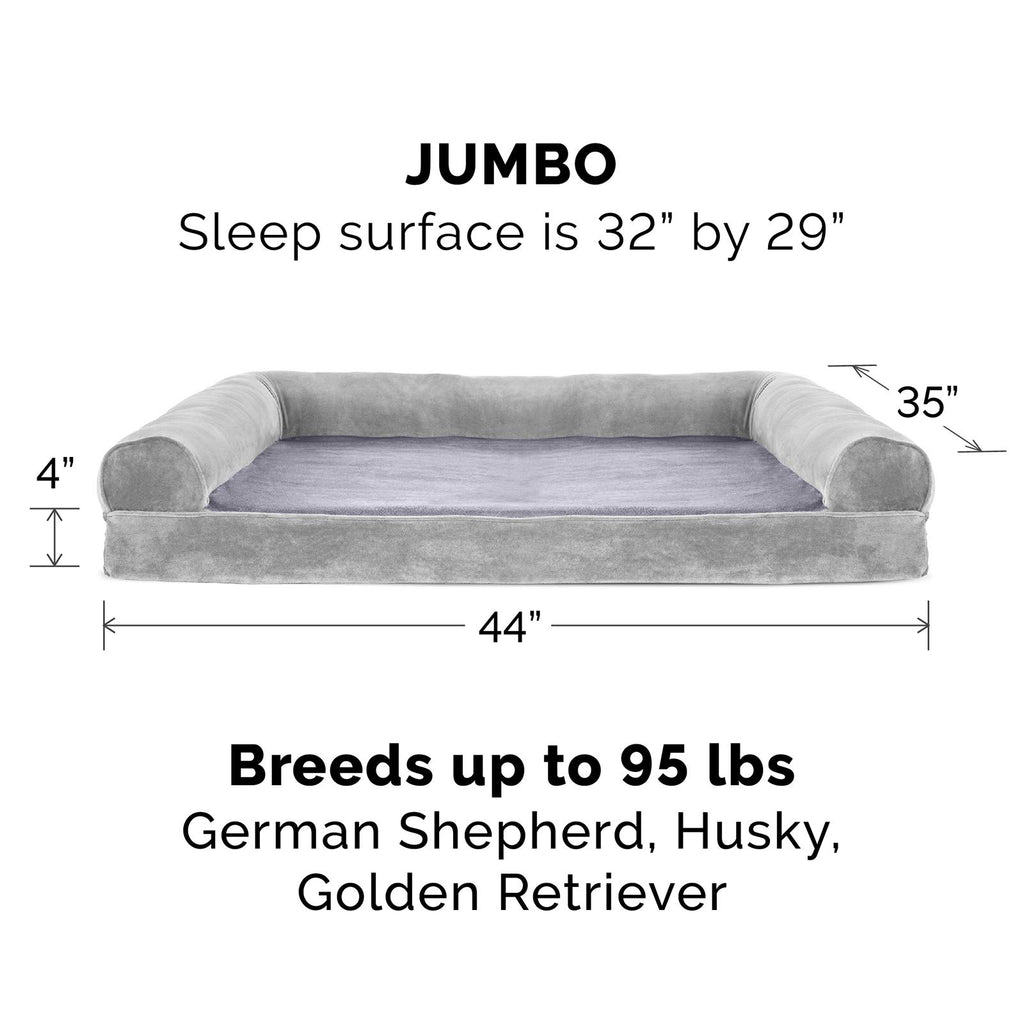 Furhaven Cooling Gel — Cama Ortopédica con Gel Refrescante, Bolsters Removibles y Cubierta Lavable para Perros Grandes