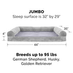 Furhaven Cooling Gel — Cama Ortopédica con Gel Refrescante, Bolsters Removibles y Cubierta Lavable para Perros Grandes