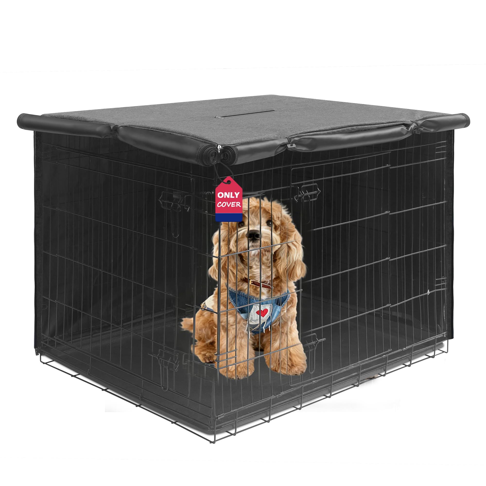 HiCaptain — Cubierta para Jaula de Perro en Poliéster 600D, Resistente al Viento y al Agua, para Uso Interior y Exterior
