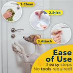 PROTECTO Heavy Duty Door Protector from Dog Scratching, Clear Door Scratch Protector, Easy & Quick to Install on Window, Wall, Screen & Sliding Doors, Cat Scratch Guard for Indoors Outdoors