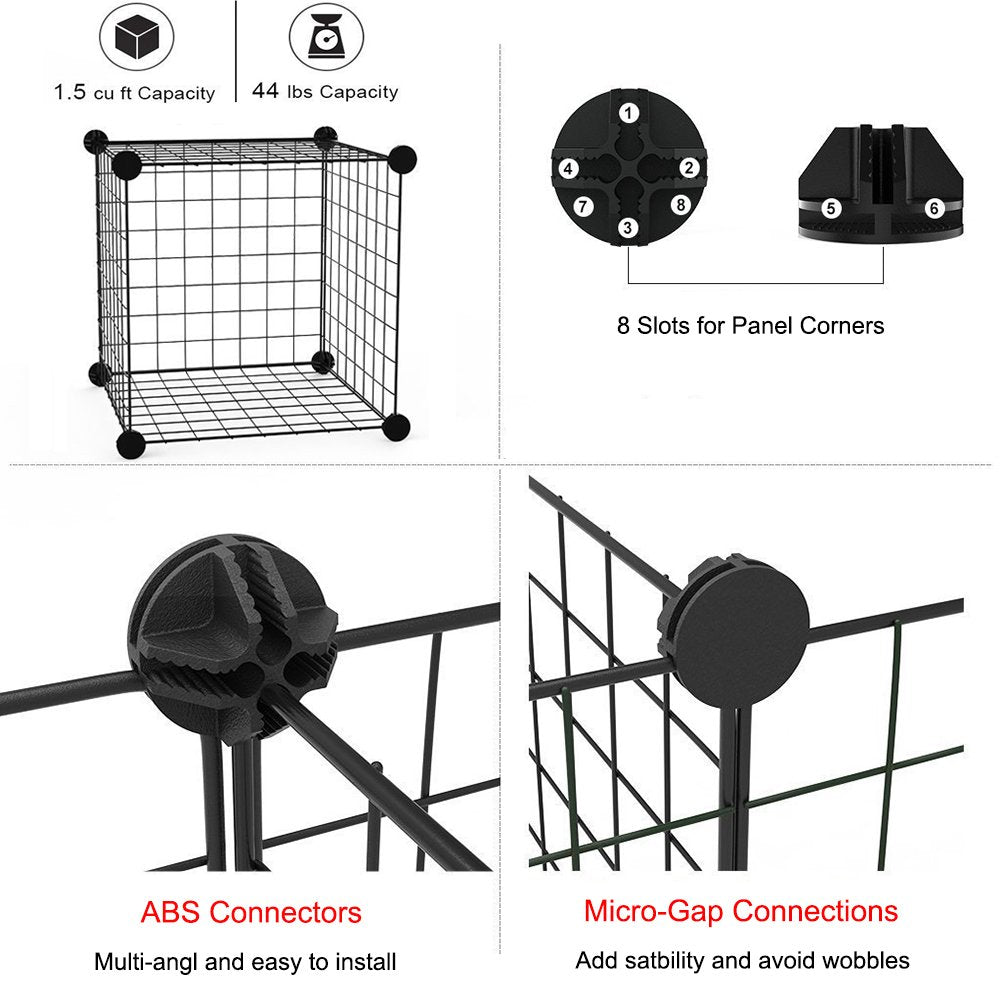 LANGXUN — Corral y Jaula Modular de Metal para Animales Pequeños, Conejos, Cobayos, Cachorros y Gatitos | Uso Interior y Exterior