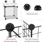 LANGXUN — Corral y Jaula Modular de Metal para Animales Pequeños, Conejos, Cobayos, Cachorros y Gatitos | Uso Interior y Exterior