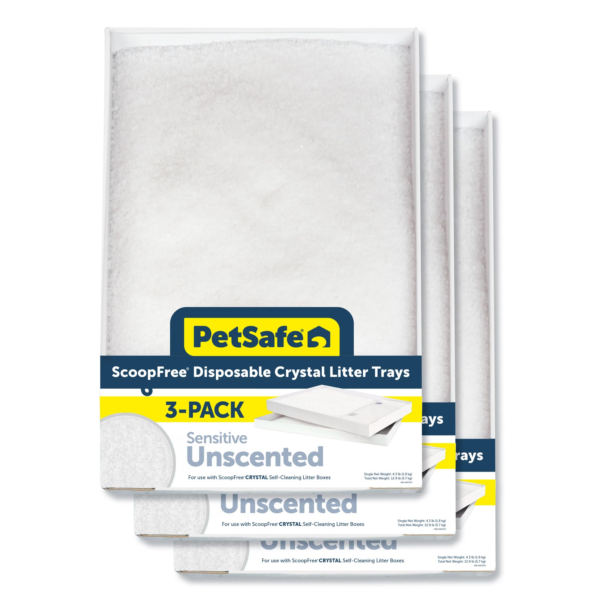 PetSafe ScoopFree — Bandeja Desechable con Cristales de Sílica para Caja de Arena Automática para Gatos