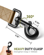 OutdoorMaster Bungee — Correa Elástica con Doble Mango Acolchado y Mosquetón 360° para Perro