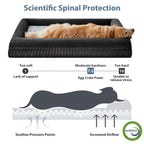 WNPETHOME — Cama Ortopédica Sofá para Perro XL con Cubierta Extraíble Impermeable y Bordes Acolchados