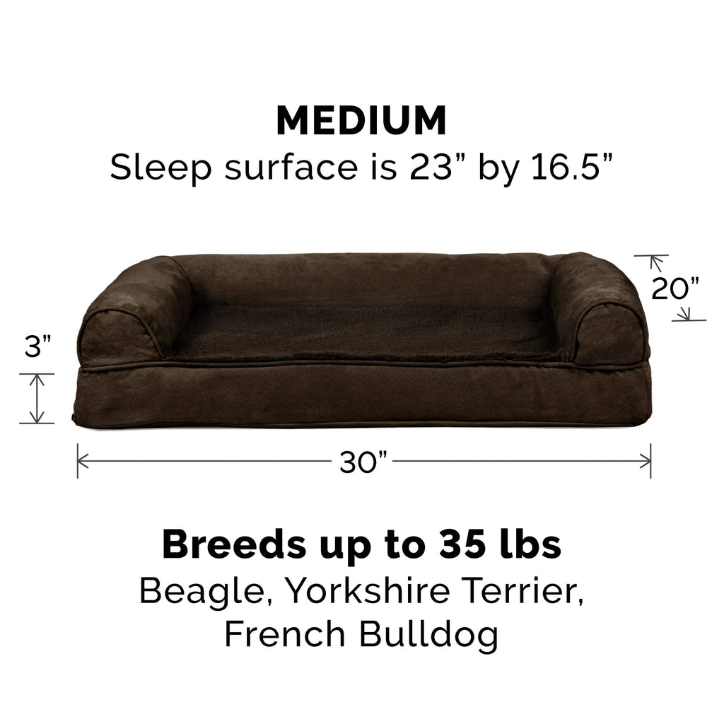 Furhaven Cooling Gel — Cama Ortopédica con Gel Refrescante, Bolsters Removibles y Cubierta Lavable para Perros Grandes