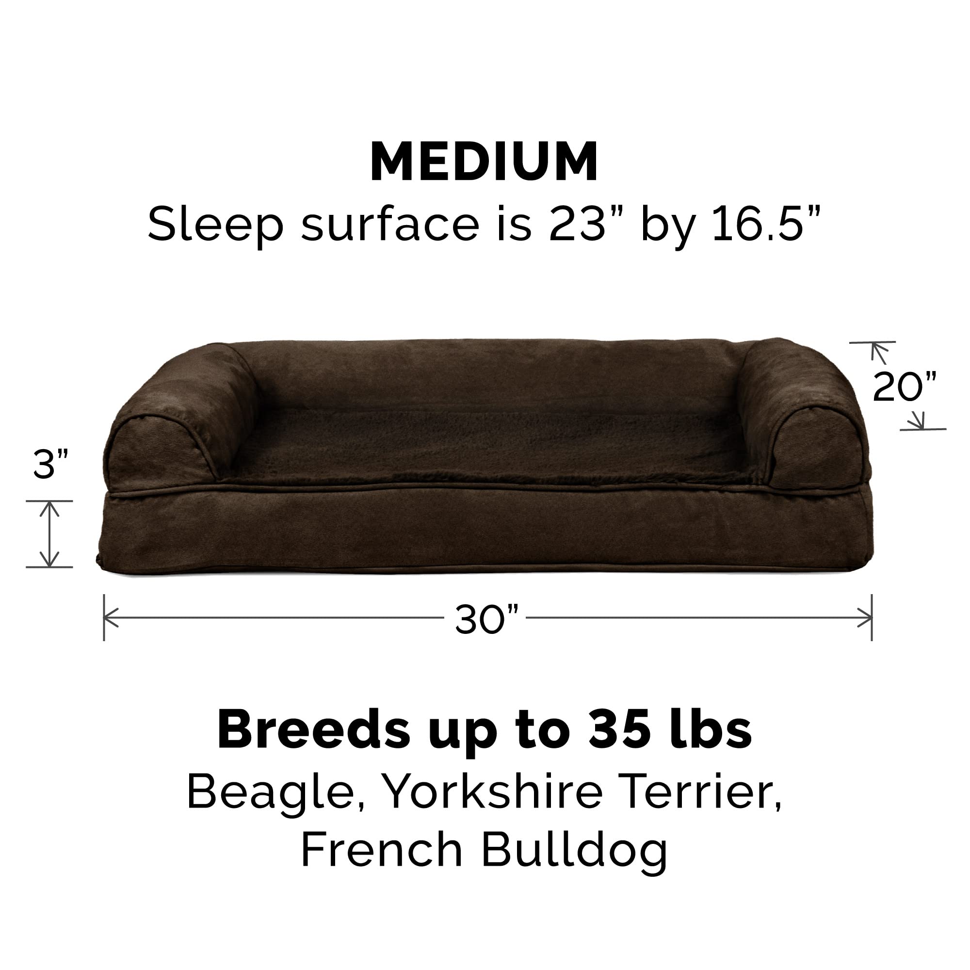 Furhaven Cooling Gel — Cama Ortopédica con Gel Refrescante, Bolsters Removibles y Cubierta Lavable para Perros Grandes