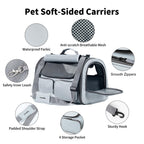 FUKUMARU — Transportadora para Gato y Perro Pequeño Aprobada por Aerolíneas con 4 Puertas de Acceso y Cojín Lavable