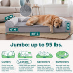 Furhaven Cooling Gel — Cama Ortopédica con Gel Refrescante, Bolsters Removibles y Cubierta Lavable para Perros Grandes