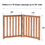 LZRS — Reja de Madera de Roble Plegable Independiente para Mascotas, Puerta de Seguridad Interior para Perros