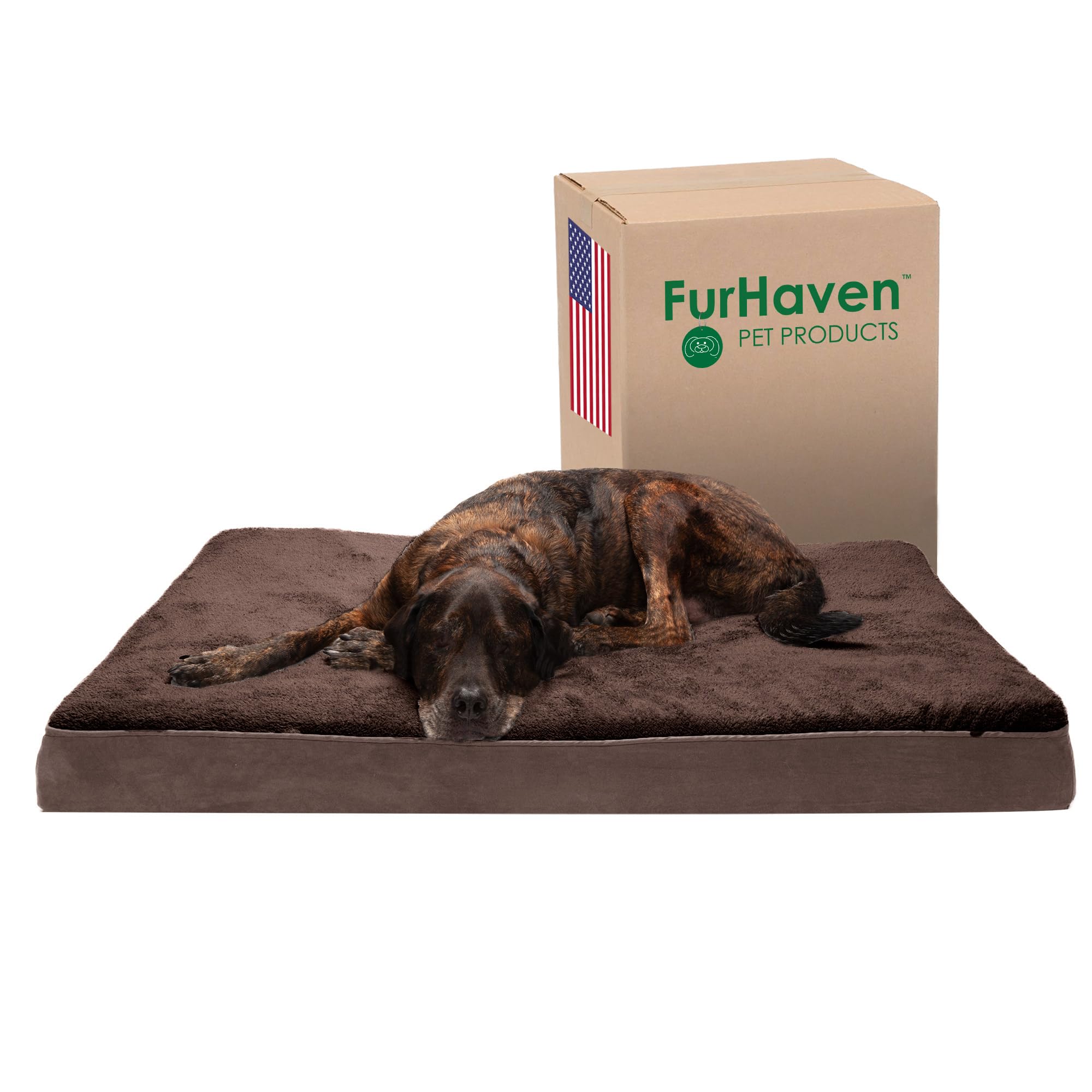 Furhaven — Cama Ortopédica con Cubierta Lavable y Desmontable para Perro