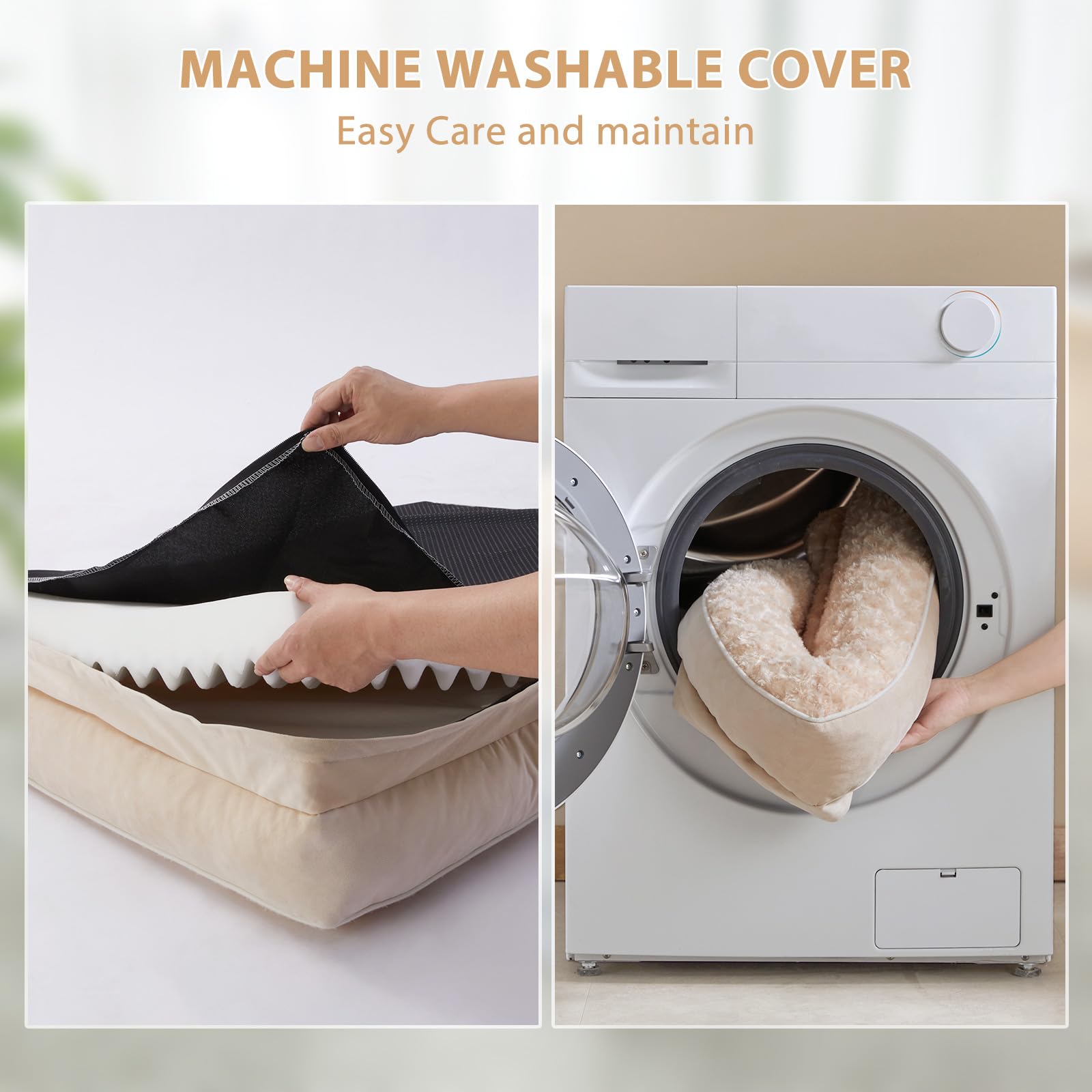 BFPETHOME — Cama Ortopédica Impermeable Estilo Sofá con Cubierta Lavable y Base Antiderrapante para Perros