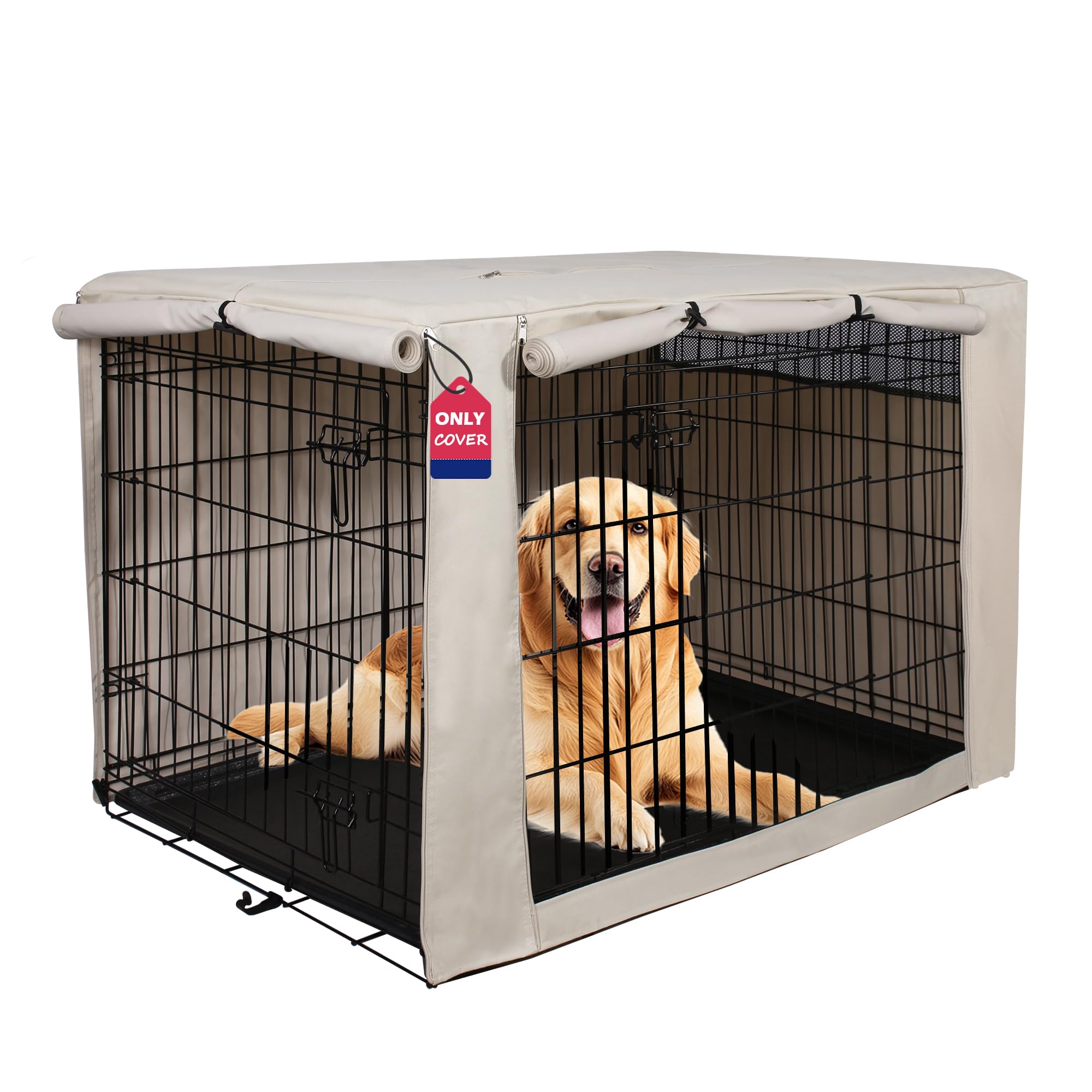 HiCaptain — Cubierta para Jaula de Perro en Poliéster 600D, Resistente al Viento y al Agua, para Uso Interior y Exterior
