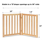 LZRS — Reja de Madera de Roble Plegable Independiente para Mascotas, Puerta de Seguridad Interior para Perros