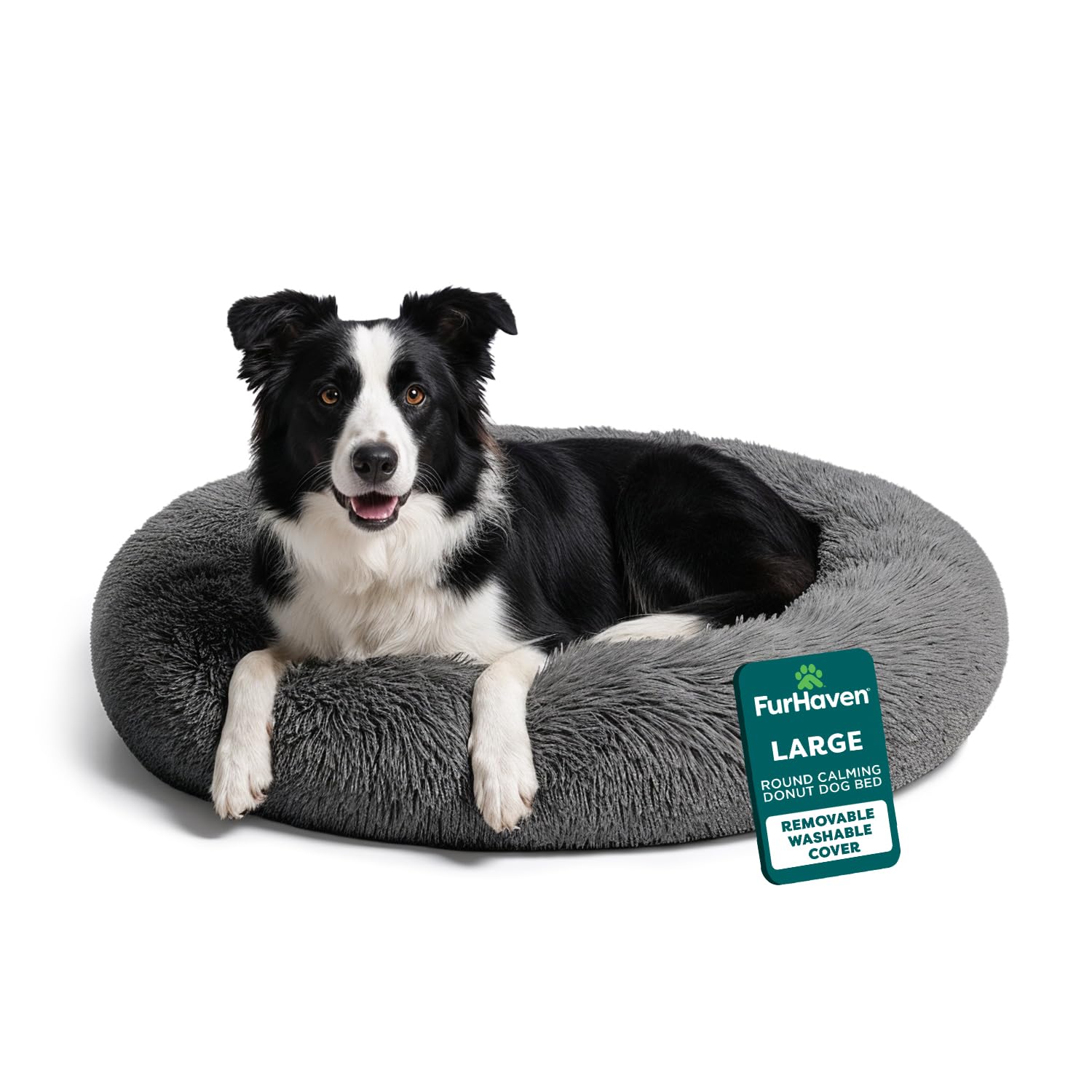 FurHaven Calming Cuddler — Cama Donut Calmante de Peluche para Perros y Gatos