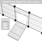LANGXUN — Corral y Jaula Modular de Metal para Animales Pequeños, Conejos, Cobayos, Cachorros y Gatitos | Uso Interior y Exterior