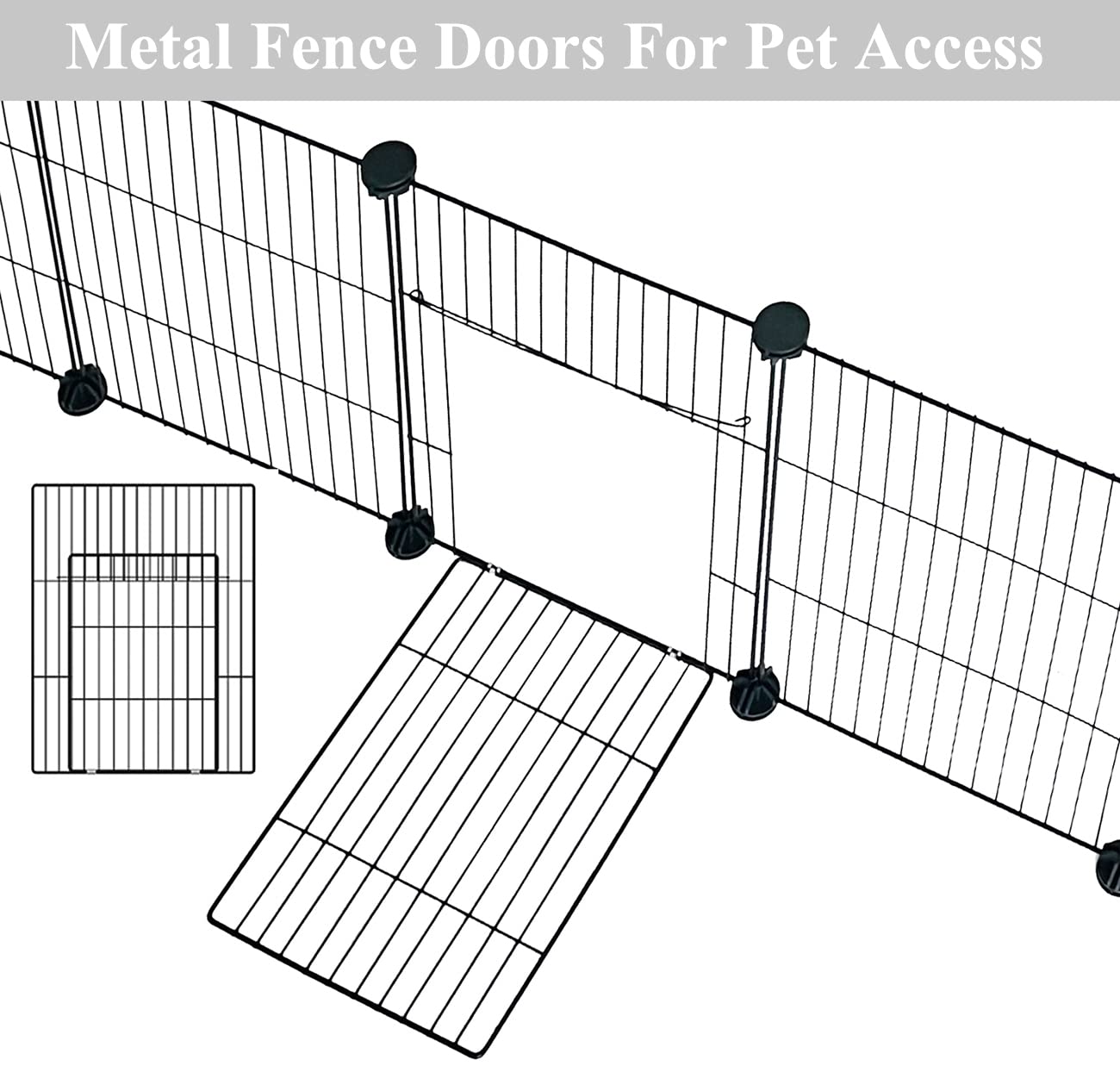LANGXUN — Corral y Jaula Modular de Metal para Animales Pequeños, Conejos, Cobayos, Cachorros y Gatitos | Uso Interior y Exterior