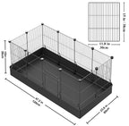 LANGXUN — Corral y Jaula Modular de Metal para Animales Pequeños, Conejos, Cobayos, Cachorros y Gatitos | Uso Interior y Exterior