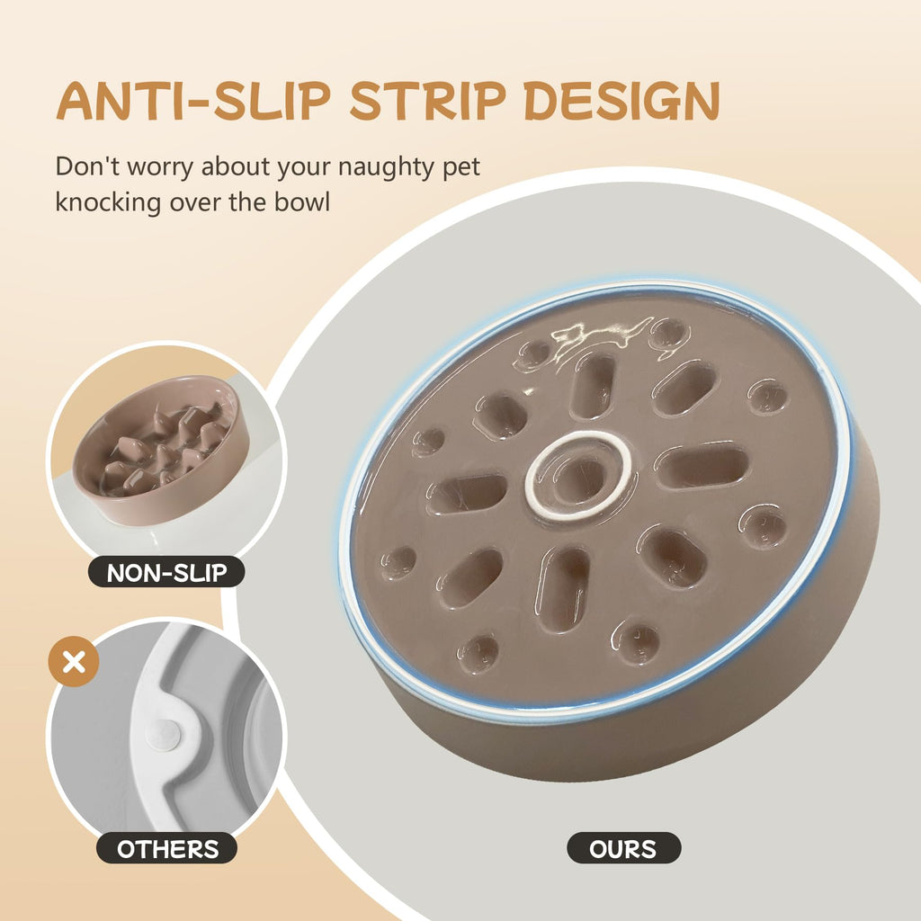 Havniva — Tazón Comedero Lento de Cerámica para Mascotas — Alimentación Pausada y Saludable para Perros y Gatos