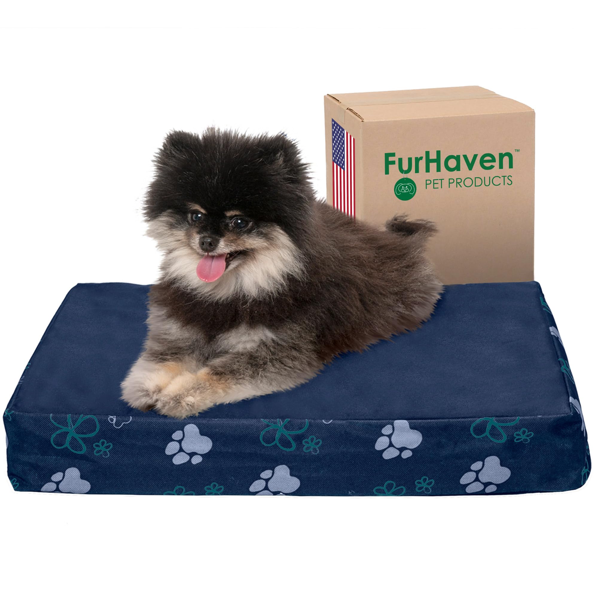 Furhaven — Cama Ortopédica con Cubierta Lavable y Desmontable para Perro