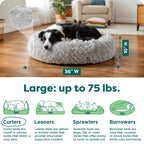 FurHaven Calming Cuddler — Cama Donut Calmante de Peluche para Perros y Gatos