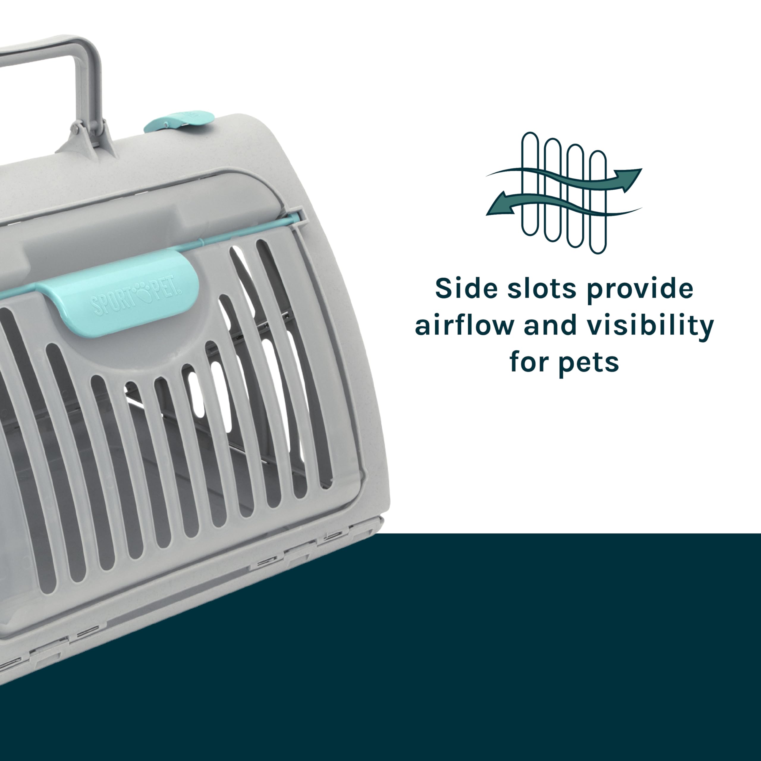 SportPet Designs — Transportadora Plegable para Gato con Puerta Lateral Abatible