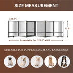 Corralito y Reja Divisoria de Metal para Perros — Puerta Abatible, Plegable y Autoportante para Interiores