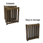 LZRS — Reja de Madera de Roble Plegable Independiente para Mascotas, Puerta de Seguridad Interior para Perros