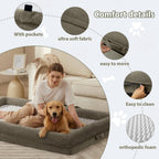 WNPETHOME — Cama Ortopédica Sofá para Perro XL con Cubierta Extraíble Impermeable y Bordes Acolchados