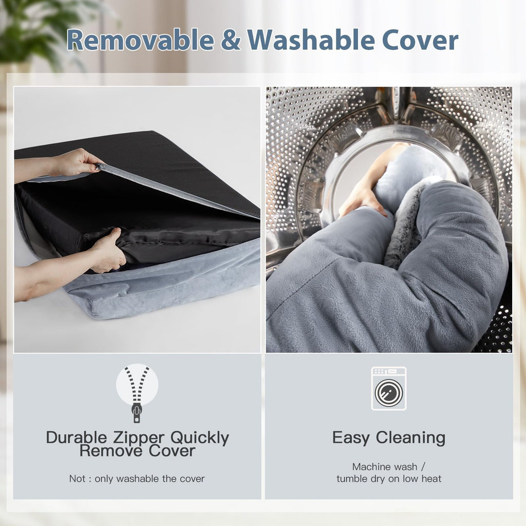 WNPETHOME — Cama Ortopédica Sofá para Perro XL con Cubierta Extraíble Impermeable y Bordes Acolchados