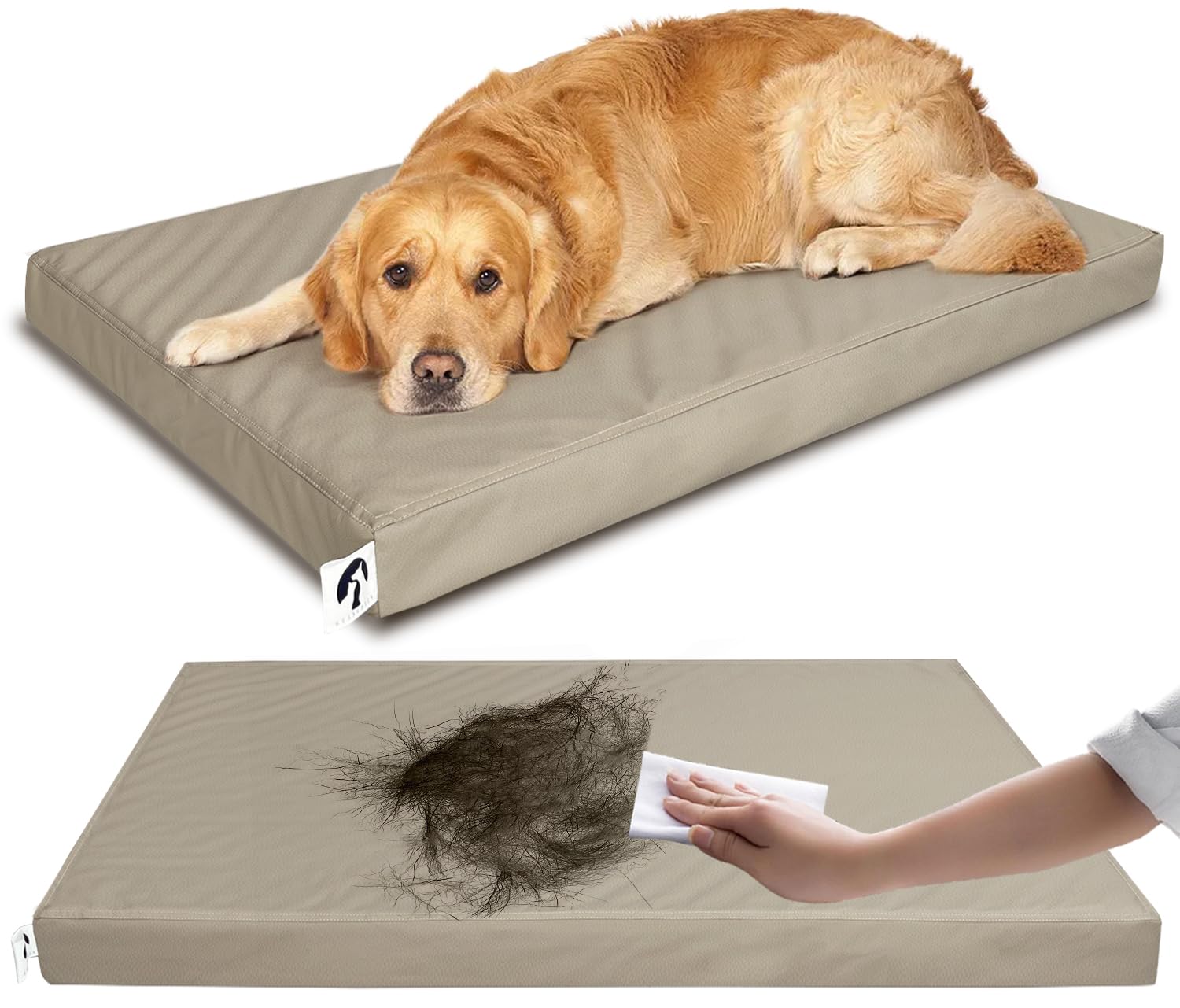 Cama Ortopédica de Piel con Memory Foam — Descanso Confortable para Perros Pequeños, Medianos y Grandes