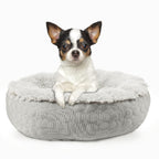 HachiKitty Calming Donut Bed — Cama Redonda y Esponjosa con Lado Frío y Cálido para Perro