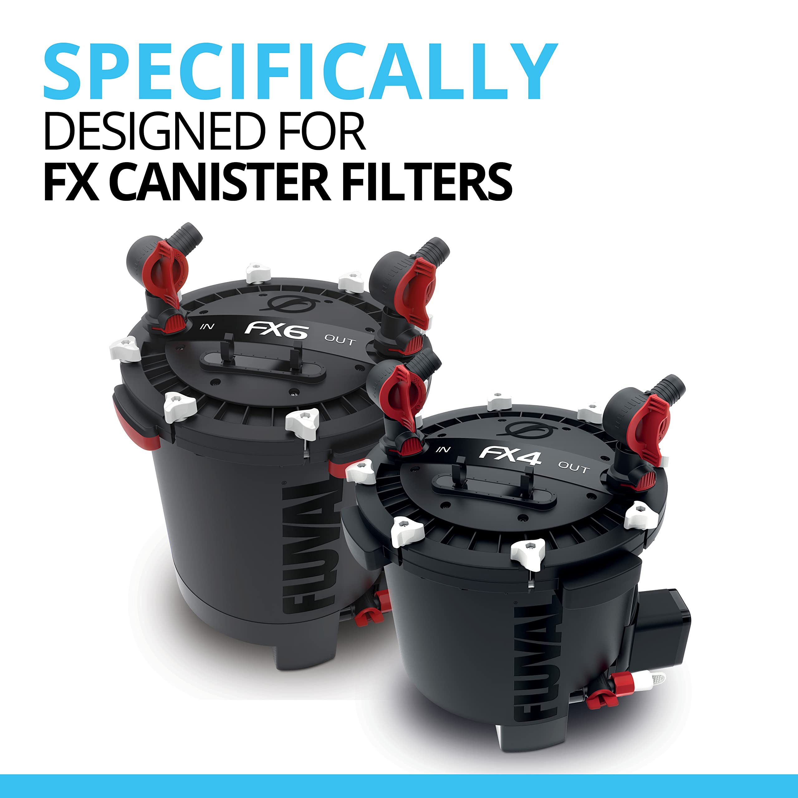 Fluval Almohadilla Removedora de Amoniaco para Filtros FX4 y FX6 — Medio Filtrante Químico y Mecánico 2 en 1, Paquete de 3 Unidades