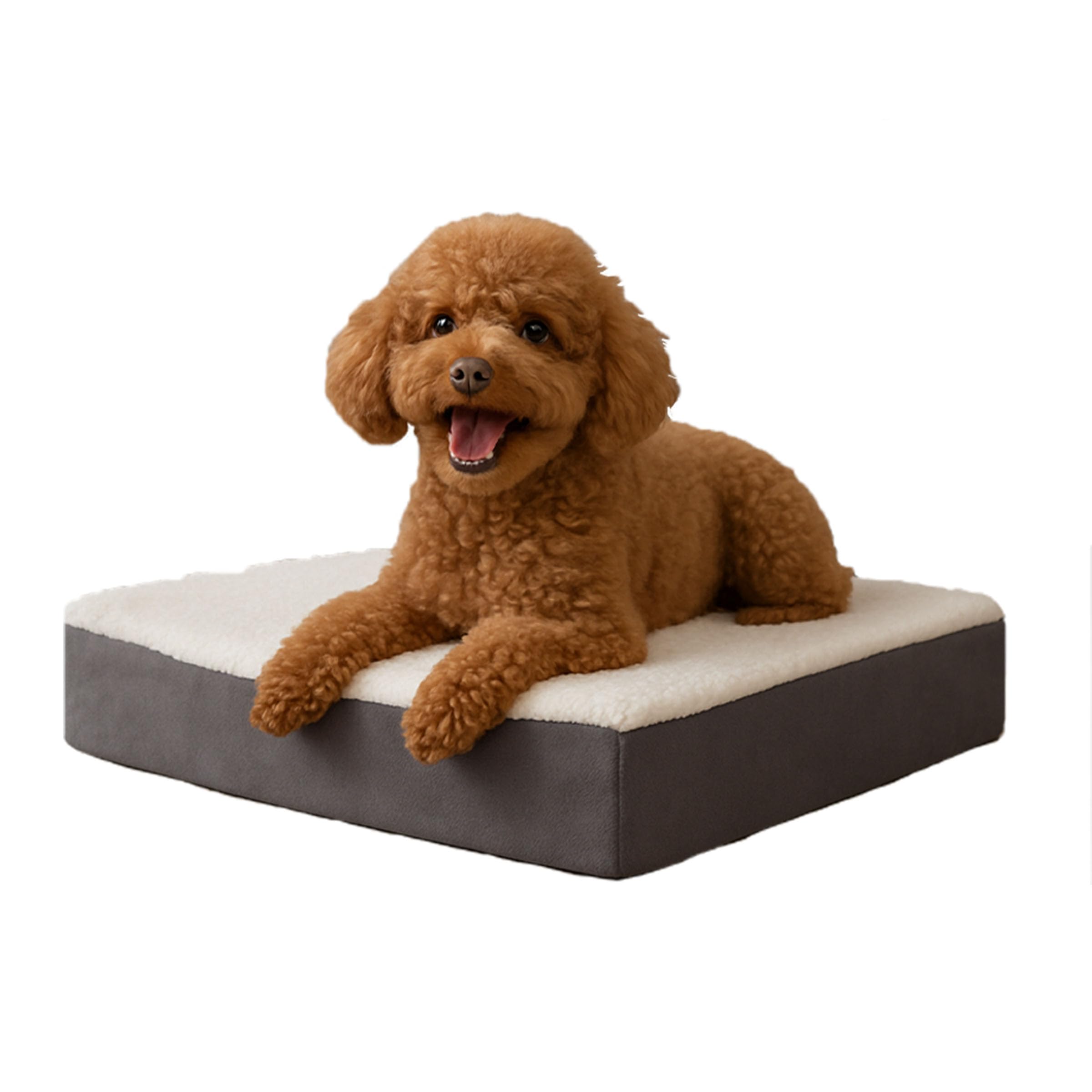 Petmaker — Cama Ortopédica con Memory Foam y Cubierta de Sherpa Lavable para Perro