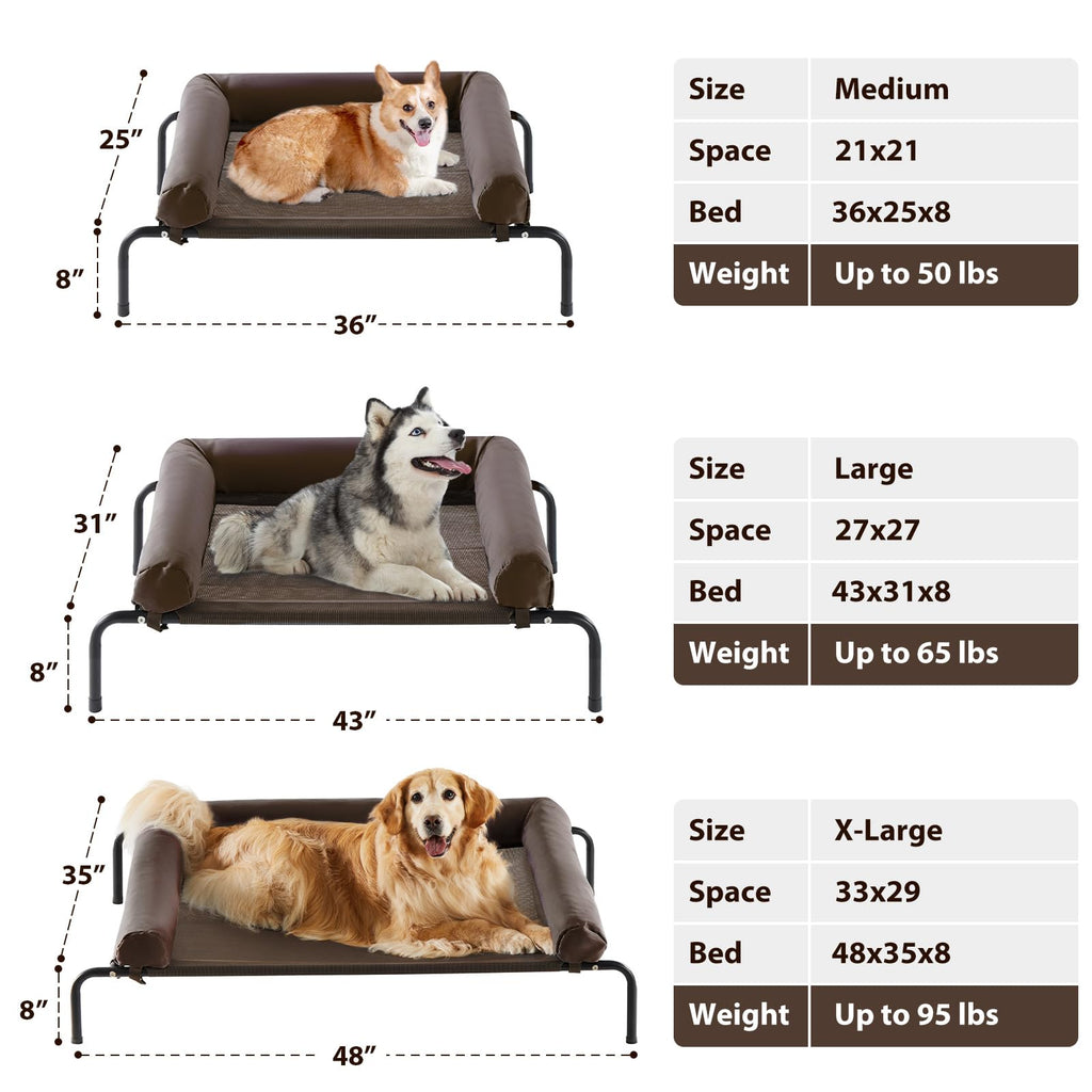 RRPETHOME — Cama Elevada Refrescante con Malla Transpirable y Patas Antideslizantes para Perros Grandes