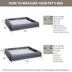 WNPETHOME — Cama Ortopédica Sofá para Perro XL con Cubierta Extraíble Impermeable y Bordes Acolchados