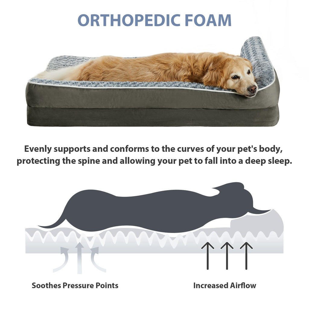 BFPETHOME — Cama Ortopédica Impermeable Estilo Sofá con Cubierta Lavable y Base Antiderrapante para Perros