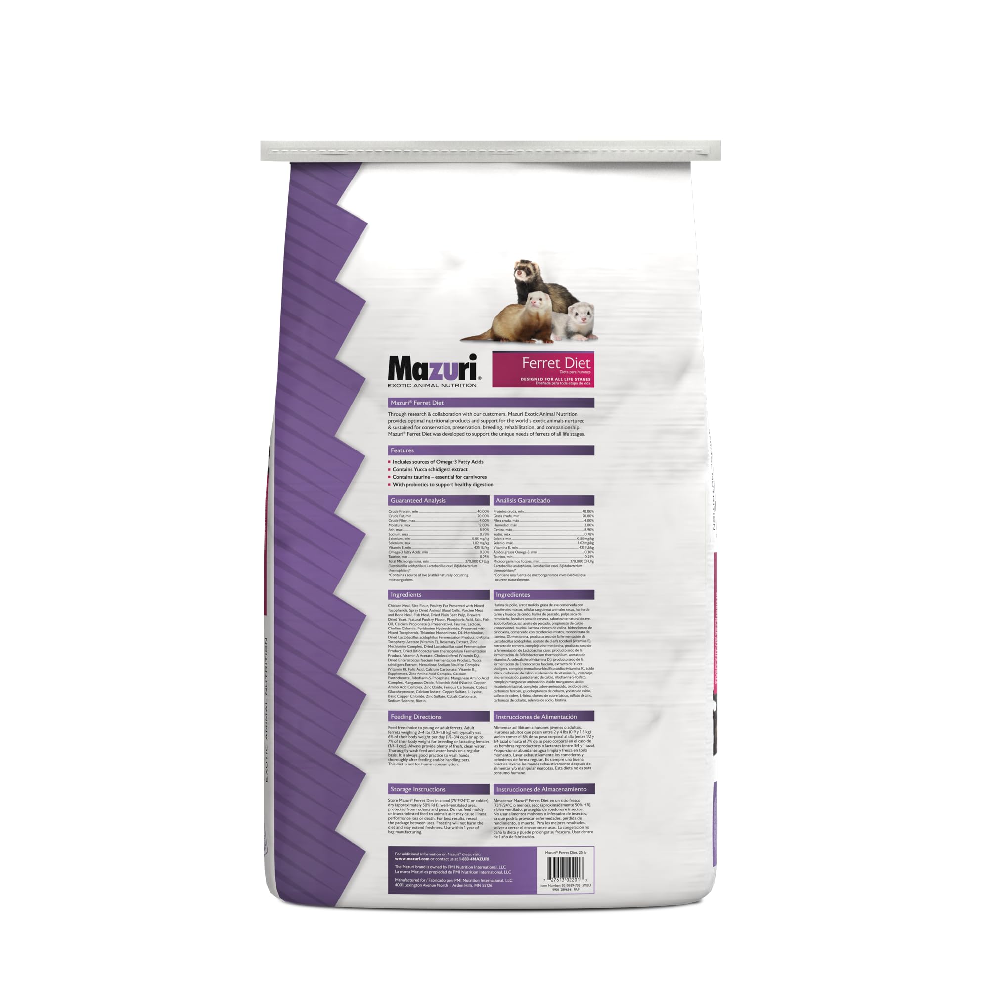Mazuri Ferret Food — Alimento Seco Alto en Proteínas para Hurones