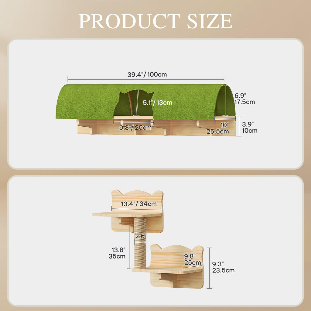 Homiflex — Repisas de Pared para Gatos, Mueble Escalador Montado en Pared para Felinos