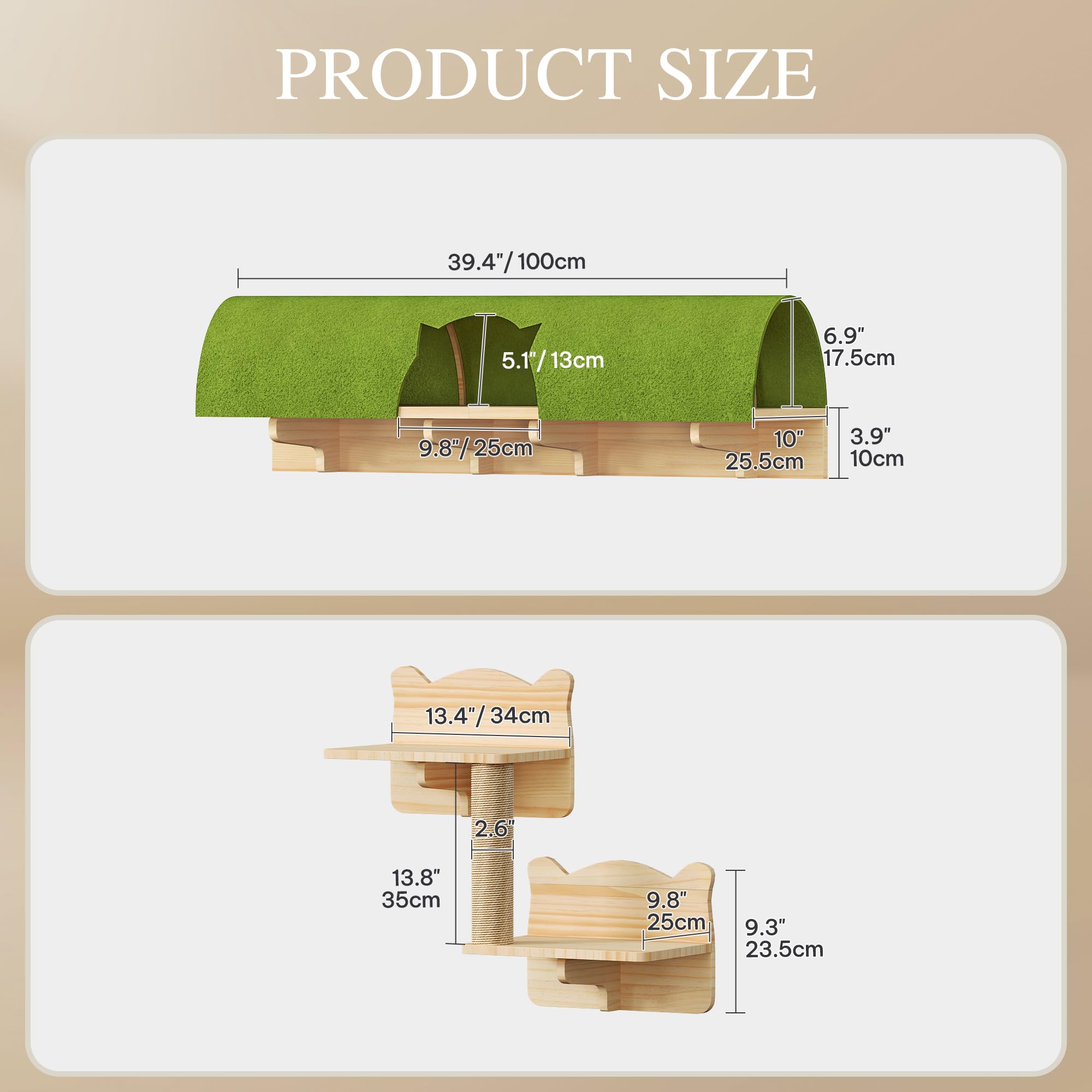 Homiflex — Repisas de Pared para Gatos, Mueble Escalador Montado en Pared para Felinos