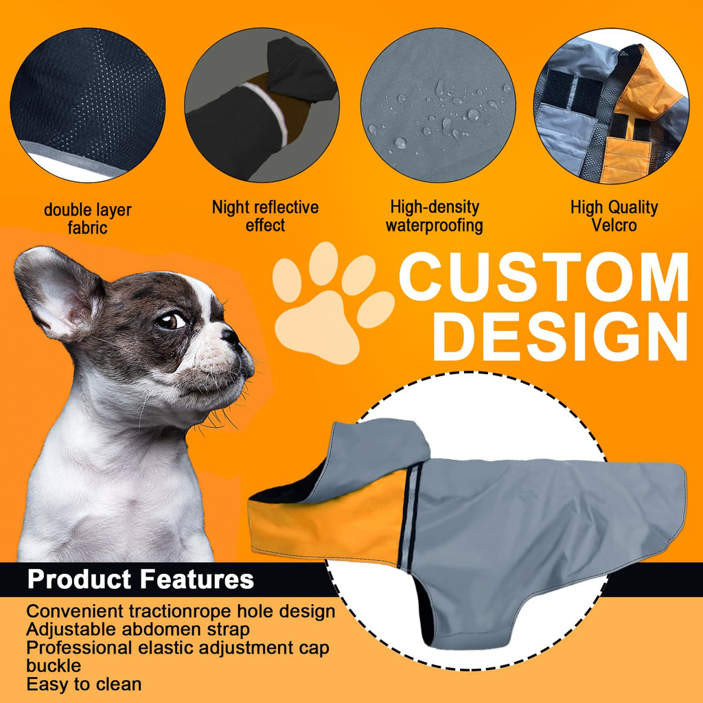 Impermeable para Perro con Tiras Reflectantes y Capucha