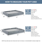 WNPETHOME — Cama Ortopédica Sofá para Perro XL con Cubierta Extraíble Impermeable y Bordes Acolchados
