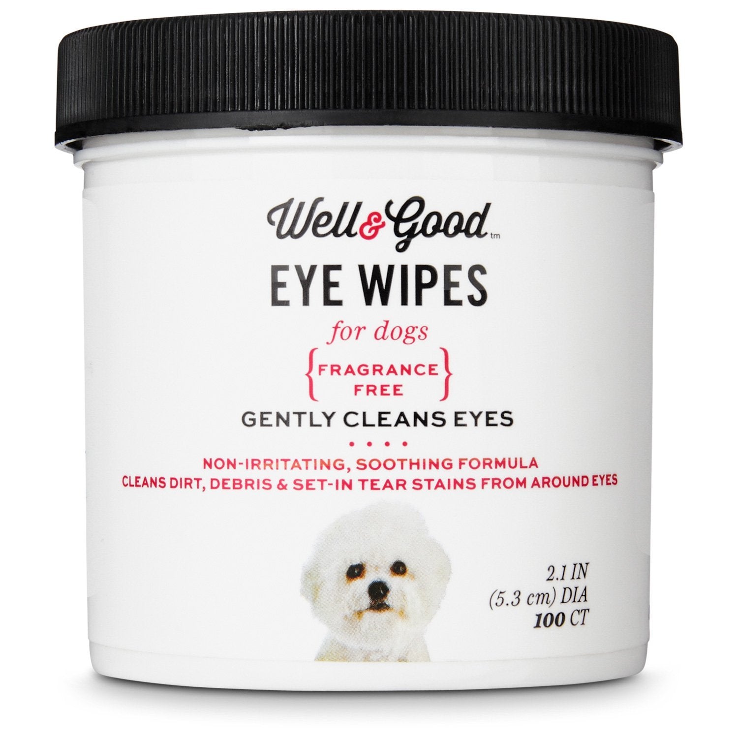 Well & Good — Toallitas Húmedas para los Ojos de Perros, Paquete de 100 Toallitas para Limpieza Ocular