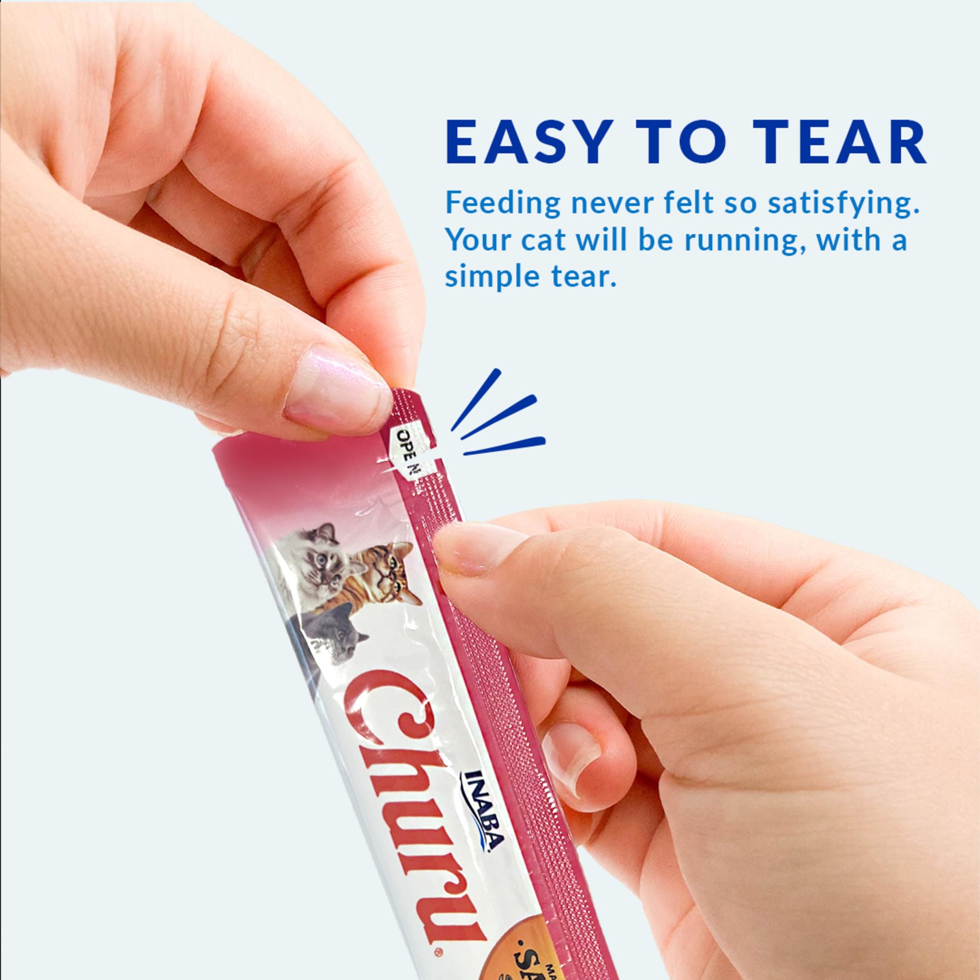 INABA Churu — Snack Cremoso Lickable sin Granos con Vitamina E y Taurina para Gato