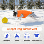 Lelepet — Chamarra Reversible Acolchada para Perro, Resistente al Viento y Agua, para Perros Pequeños