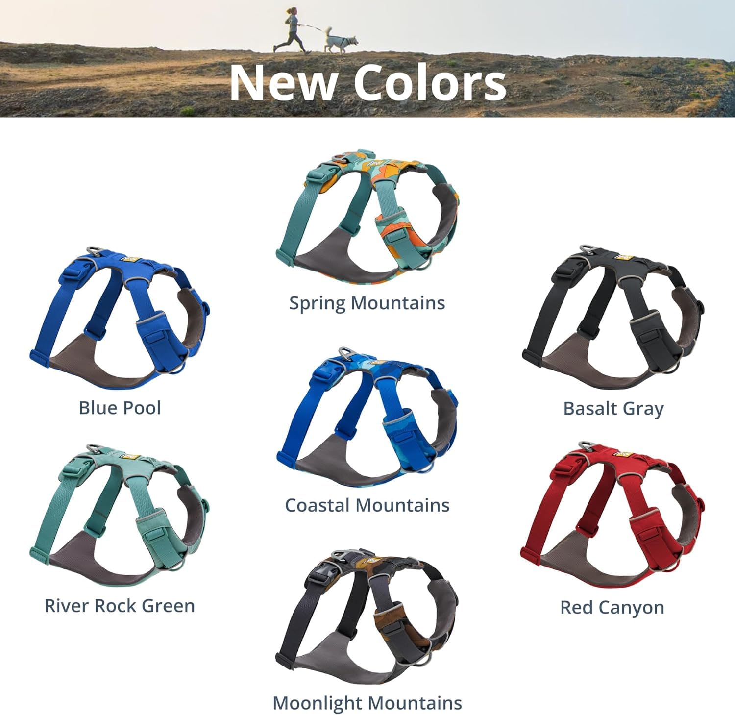 Ruffwear Front Range — Arnés Acolchado con Doble Enganche y Fácil Ajuste para Perro