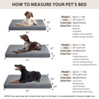 WNPETHOME — Cama Ortopédica Impermeable con Funda Lavable y Base Antideslizante para Perro