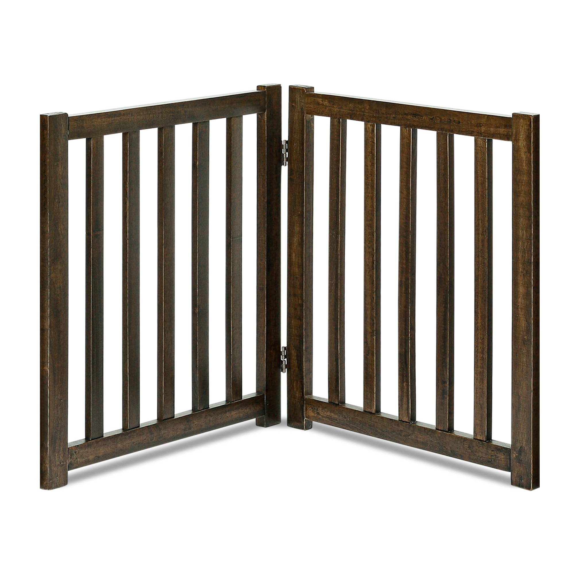 LZRS — Reja de Madera de Roble Plegable Independiente para Mascotas, Puerta de Seguridad Interior para Perros