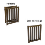 LZRS — Reja de Madera de Roble Plegable Independiente para Mascotas, Puerta de Seguridad Interior para Perros