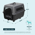 SportPet — Kennel de Viaje Certificado por Aerolíneas con Comederos para Perros y Gatos
